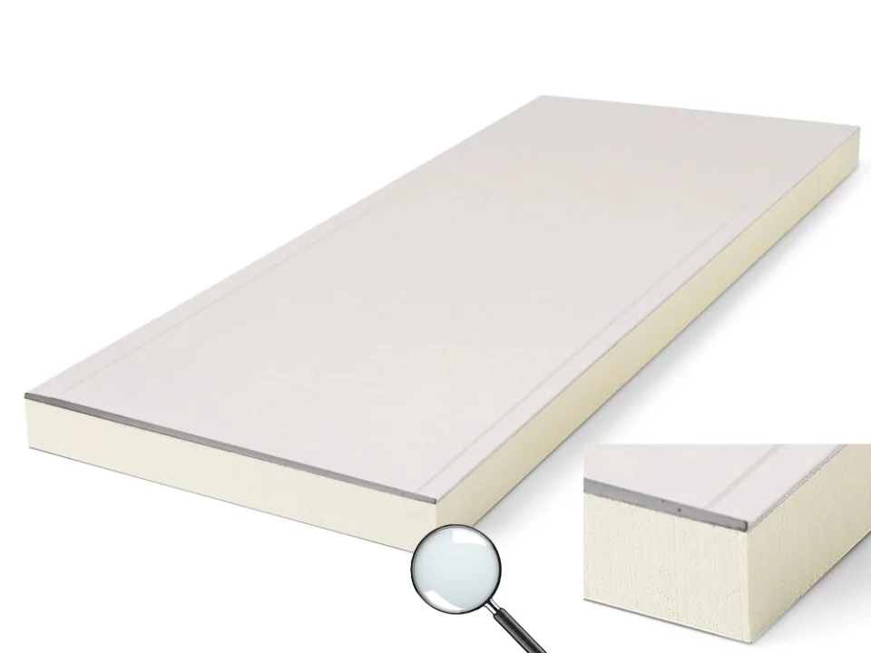 PIR op gips afgeschuinde kant 600 mm x 2600 mm